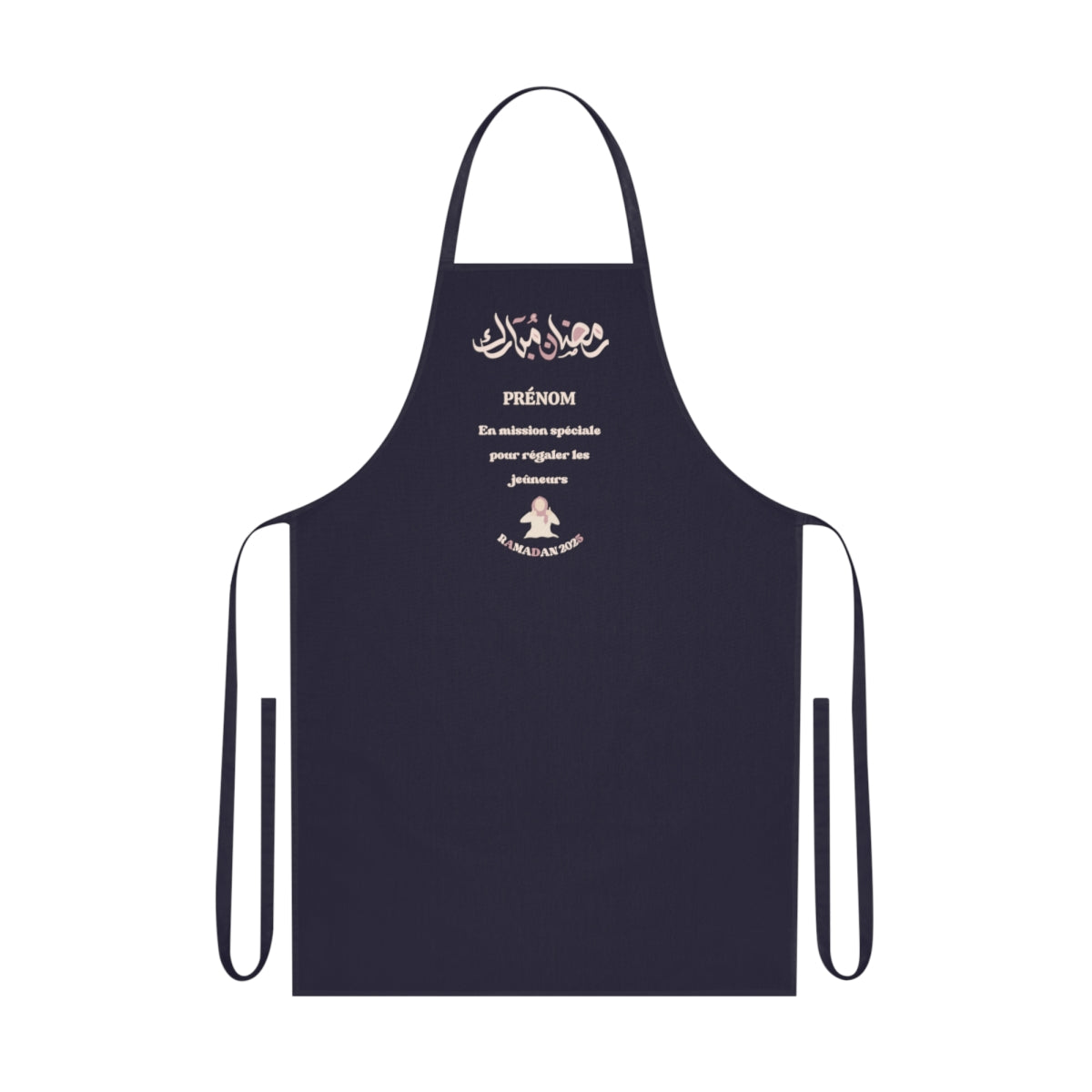 Tablier de cuisine personnalisé bleu marine 