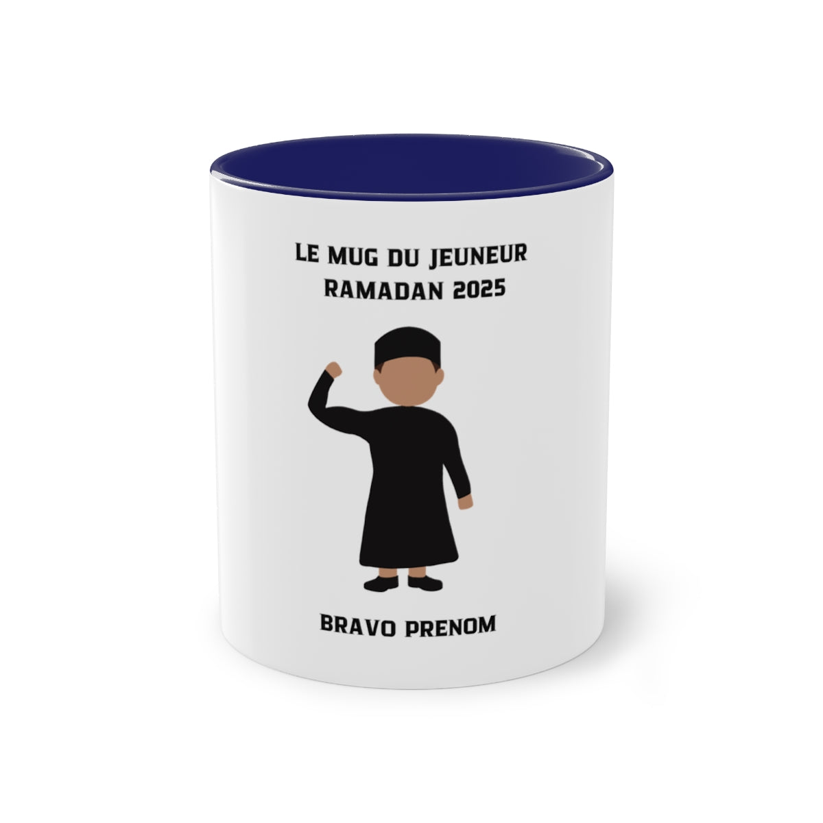 Mug du jeuneur 2025 Personnalisé avec prénom – Garçon Ninja 2 (3Coloris)