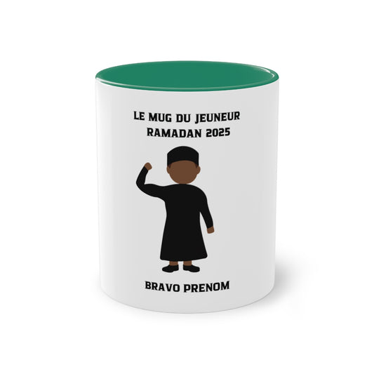 Mug du jeuneur 2025 Personnalisé avec prénom – Garçon Ninja 3 (3Coloris)