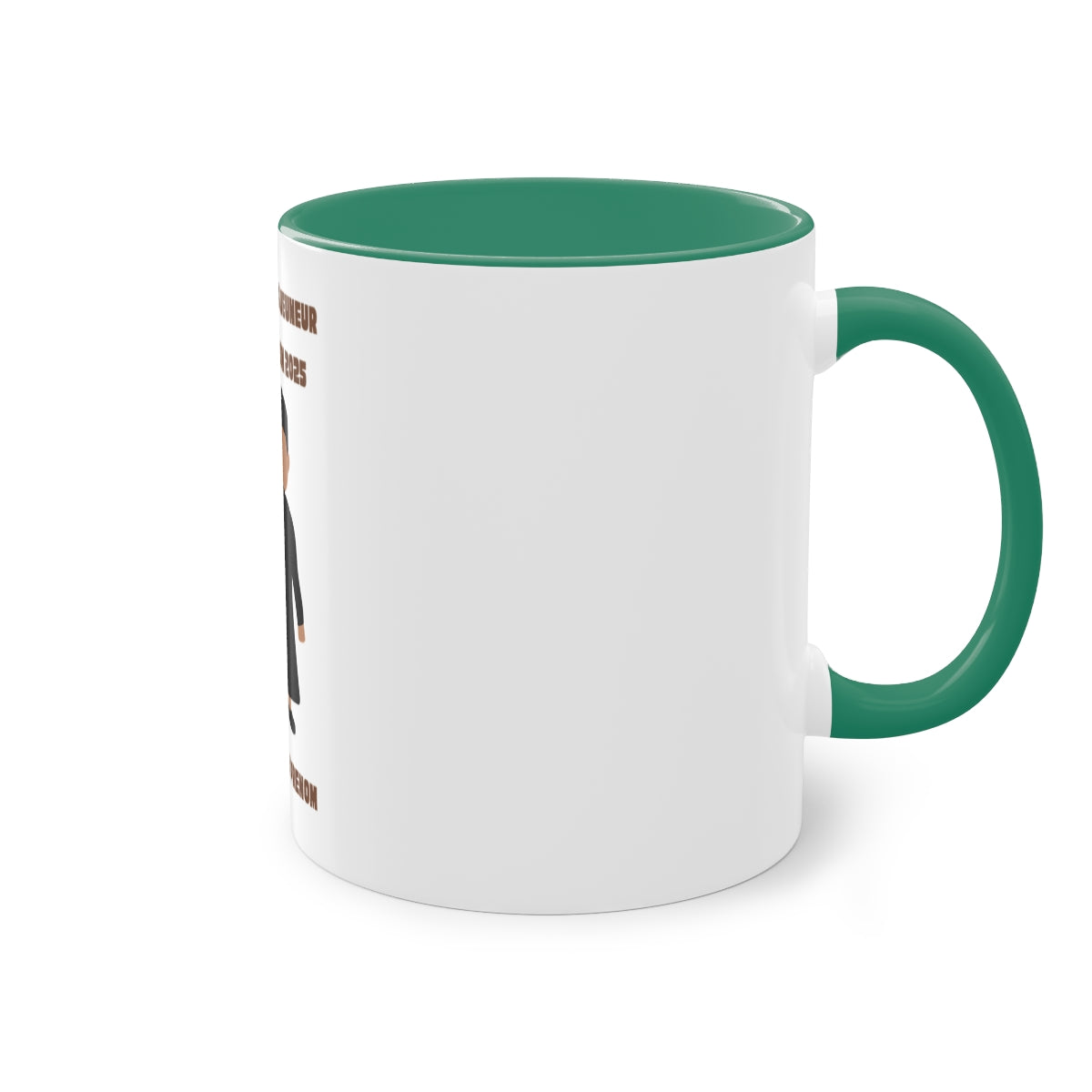 Mug du jeuneur 2025 Personnalisé avec prénom – Garçon Cartoon 2 (3Coloris)