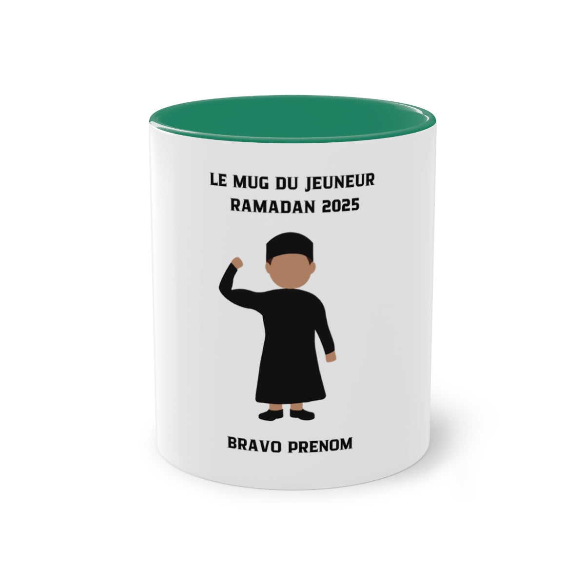 Mug du jeuneur 2025 Personnalisé avec prénom – Garçon Ninja 2 (3Coloris)