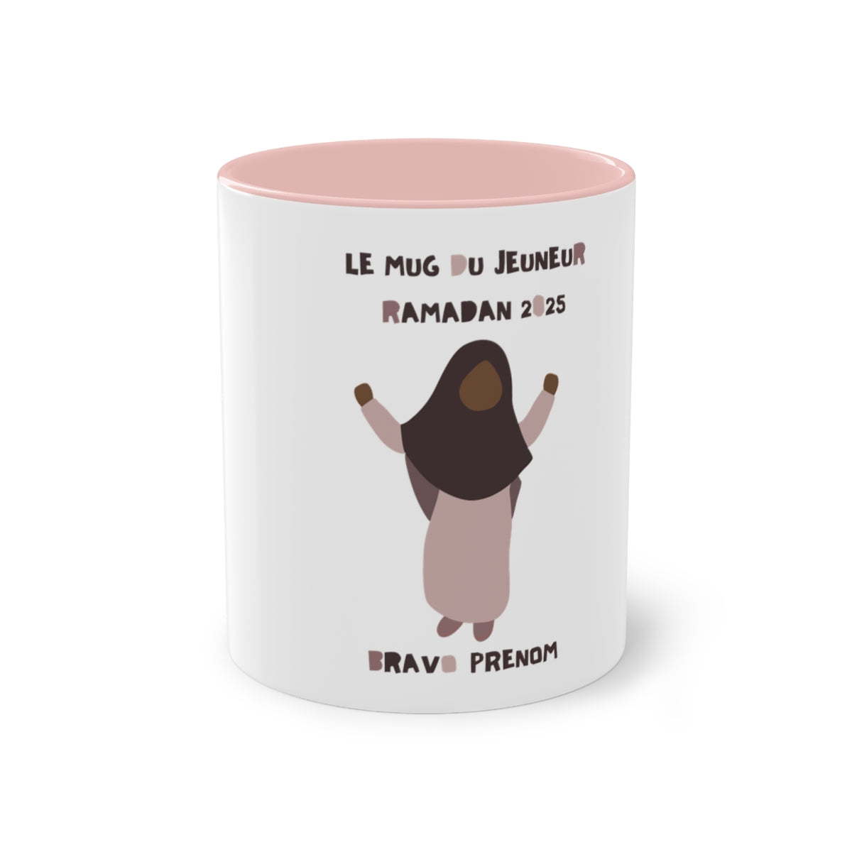 Mug du jeuneur 2025 Personnalisé avec prénom – Fille Marelle 3 (3Coloris)