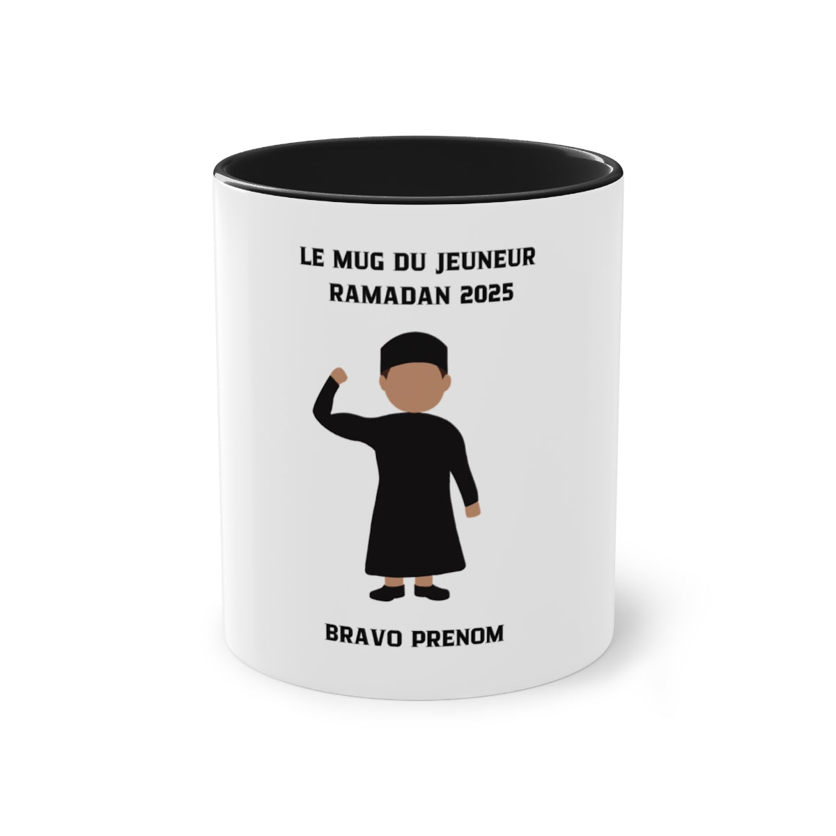 Mug du jeuneur 2025 Personnalisé avec prénom – Garçon Ninja 2 (3Coloris)