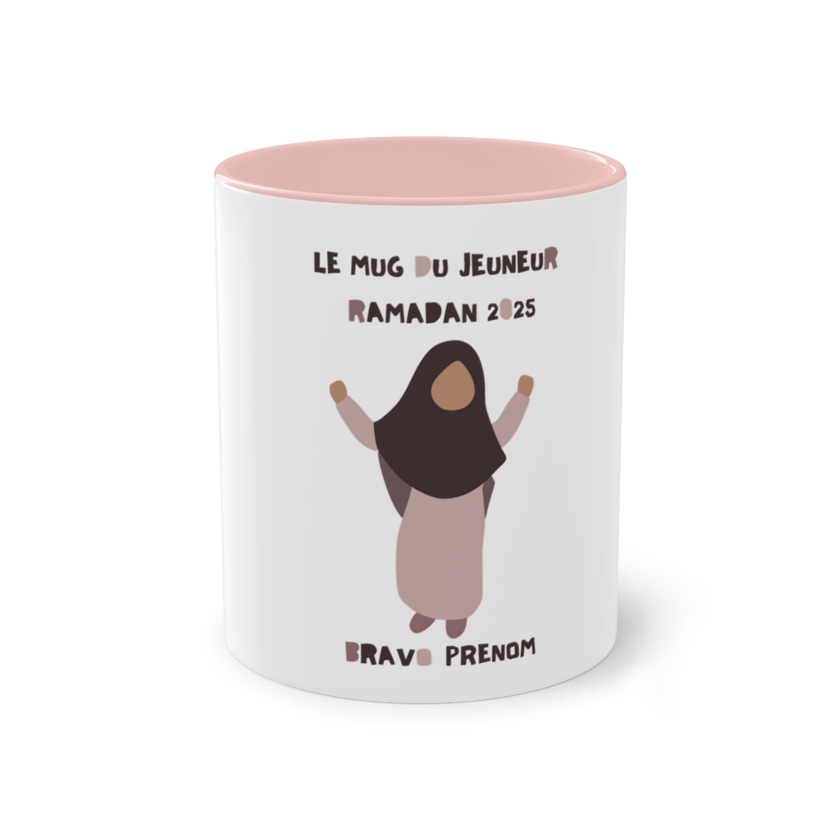 Mug du jeuneur 2025 Personnalisé avec prénom – Fille Marelle 2 (3Coloris)