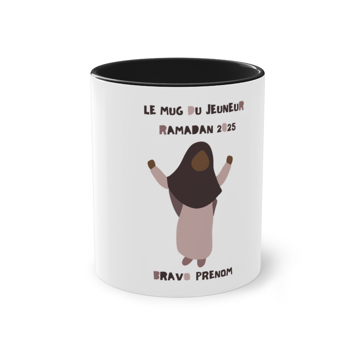 Mug du jeuneur 2025 Personnalisé avec prénom – Fille Marelle 3 (3Coloris)